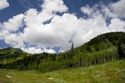 Mountains and clouds