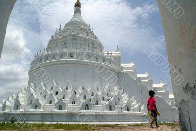 Girl and pagoda