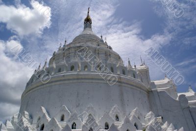 Clouds and white pagoda