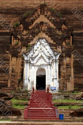 Entrance of brick stupa