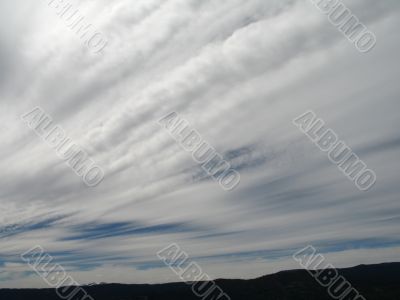 moving clouds above the landscape