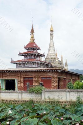 Stupas and lotuses