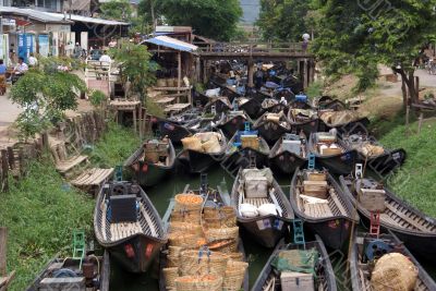Boats in canal