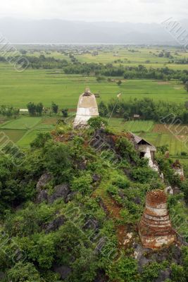 Stupa and fields