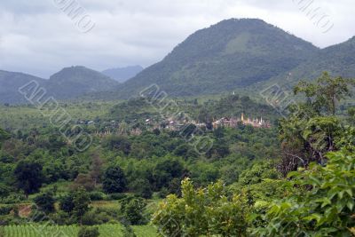 Buddhist monastery on the hill