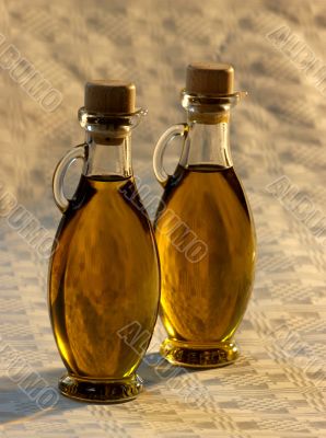 Olive oil in small bottles