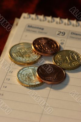 Money with calendar