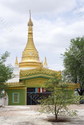 Stupa and green temple