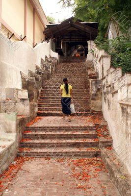 Girl on staircase