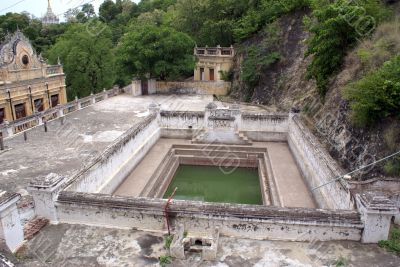 Pool with green water