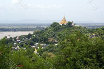 Stupa and forest