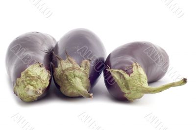 Raw aubergine closeup
