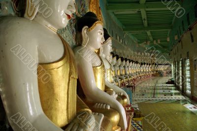 Corridor with Buddhas