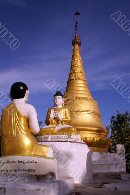 Buddha and monk