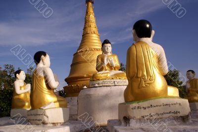Buddha and monks