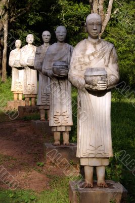 Monks in the forest
