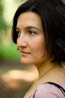 attractive brunet woman