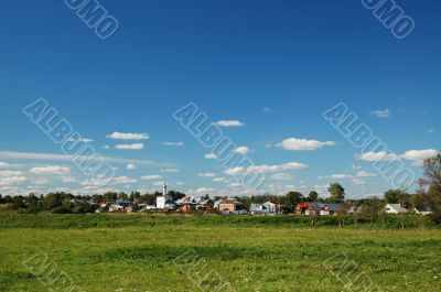 russia village rural landscape