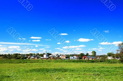 russia village rural landscape
