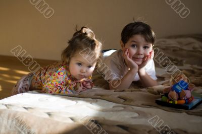 Two children