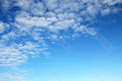 blue sky with cloud high contrast