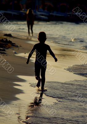 Running on beach