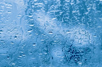  Rain drops on a window