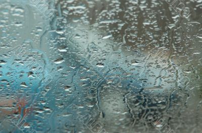  Rain drops on a window