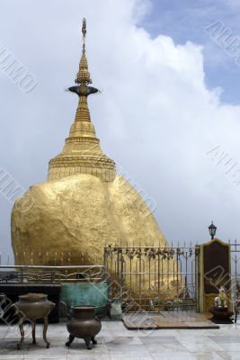 Golden rock and shrine