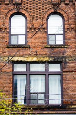 Close-up of Victorian style building