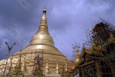 Clouds and pagoda