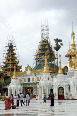 People and pagoda