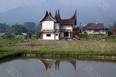 House and pond