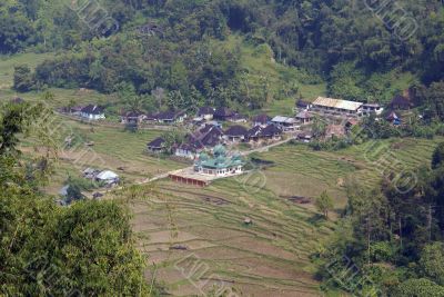 Village with mosque