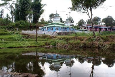 Mosque and pond