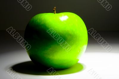 Shiny green Granny Smith apple