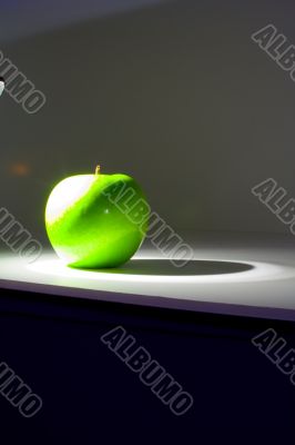 Shiny green Granny Smith apple