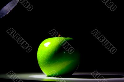Shiny green Granny Smith apple