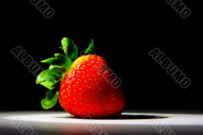 Lucious, ripe, red , juicy strawberry