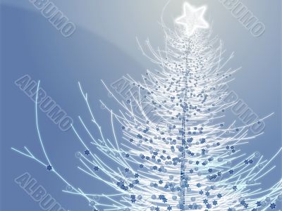 Sparkly christmas tree illustration