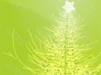 Sparkly christmas tree illustration