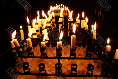 Candles in church