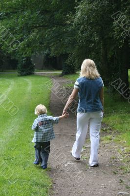 walking with a mom