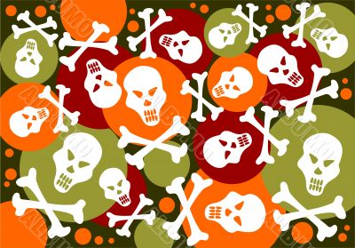 skulls and bones background