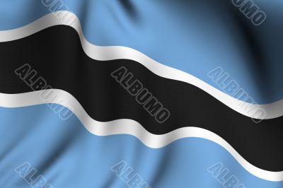 Rendered Botswanan Flag