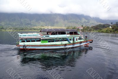 Ferry on the lakr Toba