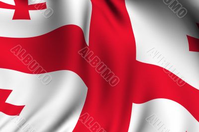 Rendered Georgian Flag