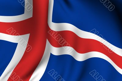 Rendered Icelandic Flag