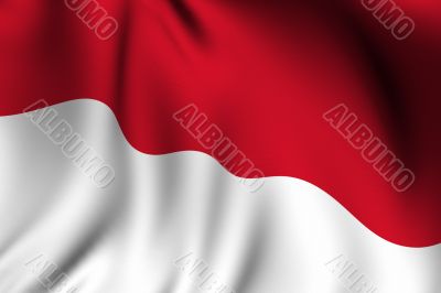 Rendered Indonesian Flag