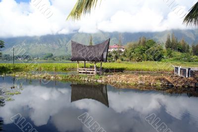 Lake and house